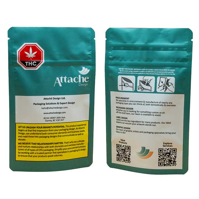 Compliant labeled flexible pouches