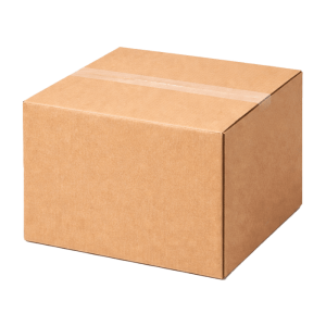 Closed corrugated cardboard box