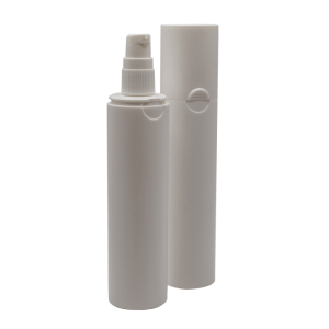 white plastic child resistant push bottles