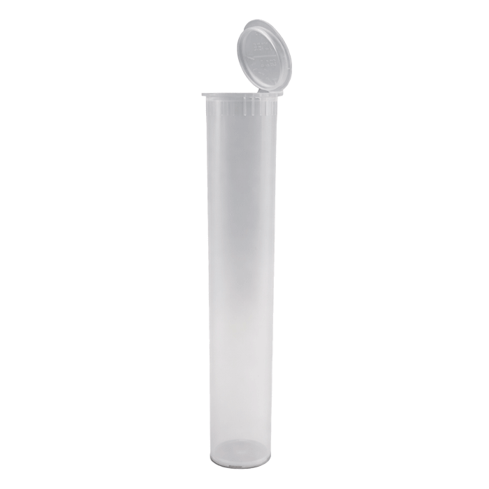 Clear Plastic Tube with open lid